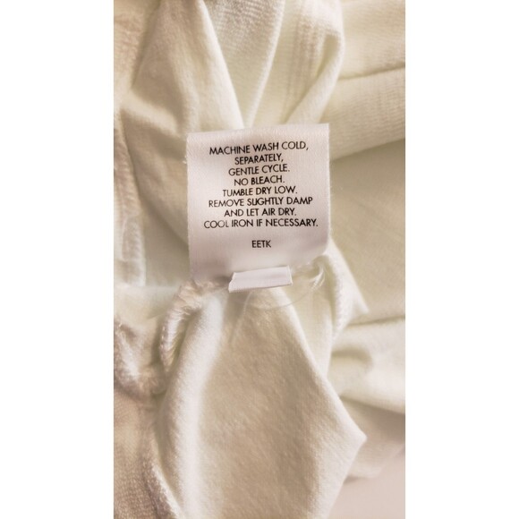 Eileen Fisher Size Medium Washable Stretch Crepe Slim Ankle Pull On Pants Ivory - Picture 5 of 12